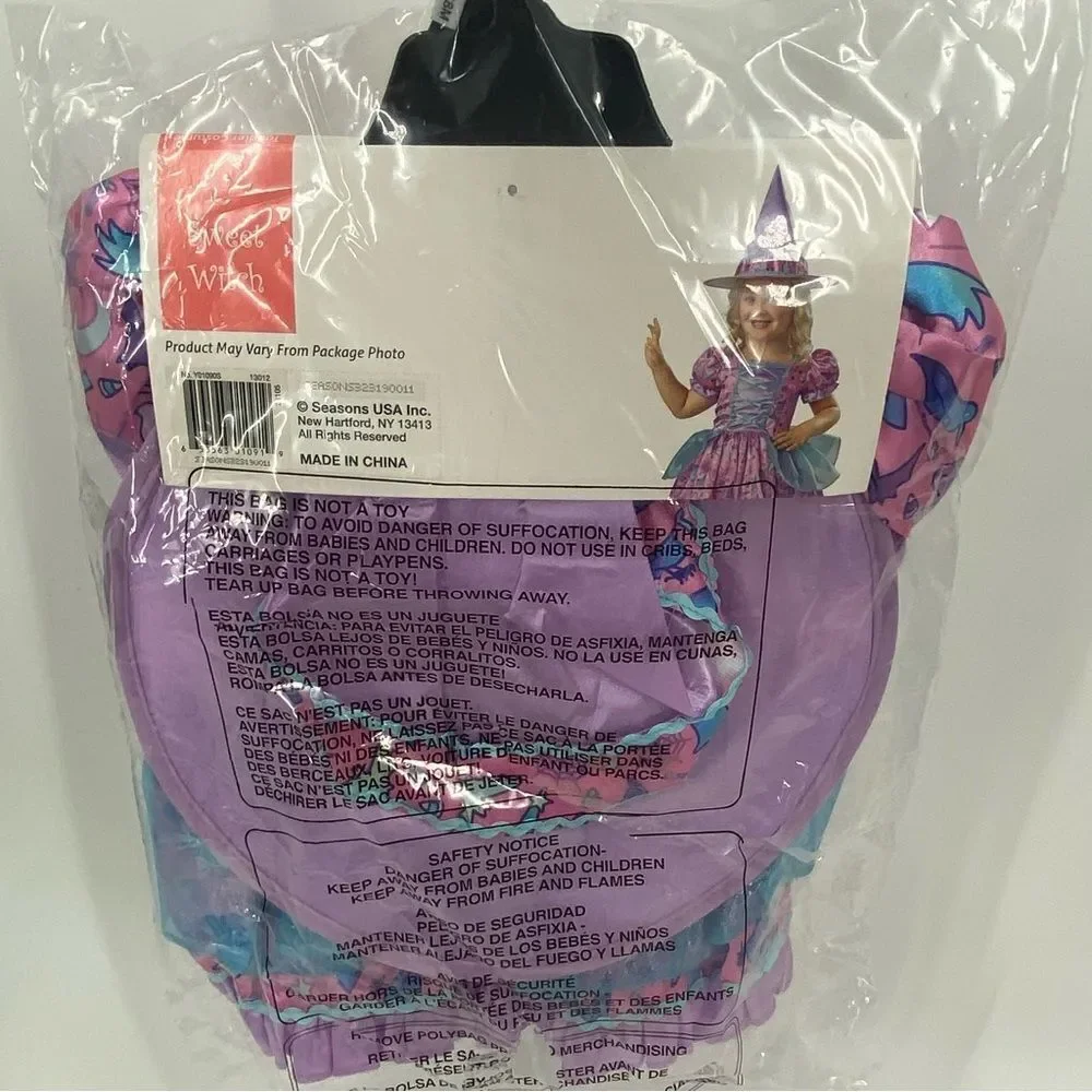 Purple and Blue Witch Costume for Halloween Toddler 12-18 Months